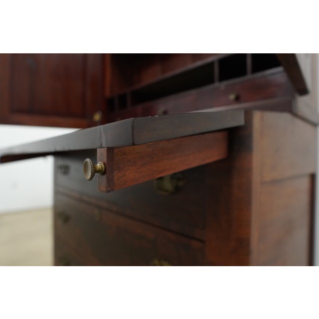Vintage Butlers Secretary Desk on Chest For Sale - Image 13 of 17