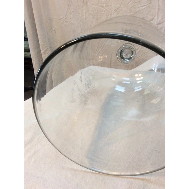 1800s French Glass Dome, Cloche With Solid Glass Knob Handle For Sale - Image 10 of 12
