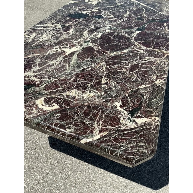 Vintage 1970s Italian Rosato Lavanto Stone Dining Table For Sale - Image 11 of 13