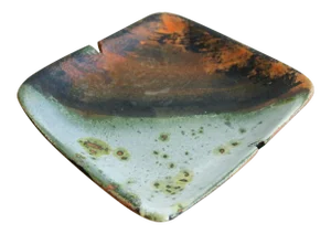 Vintage Marcello Fantoni Ceramic Lava Glaze Ashtray