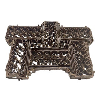 Antique Indonesian Copper Batik Textile Stamp, Tjap For Sale