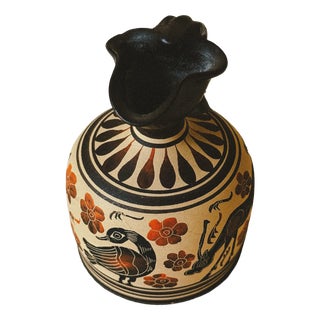 Hand Painted Greek Ceramic Jug, 1990s For Sale