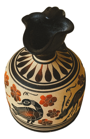 Hand Painted Greek Ceramic Jug, 1990s