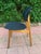 Mid-Century Modern Vintage Mid-Century Modern Dining Chair With Black Upholstery & Tapered Wood Legs For Sale - Image 3 of 9
