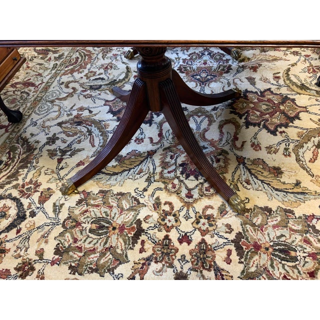 Late 20th Century 20th Century Maitland-Smith Regency Style Mahogay Double Pedestal Dining Table For Sale - Image 5 of 12