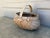 French Country Late 19th Century American Oak Splint Basket With Bentwood Handle For Sale - Image 3 of 10