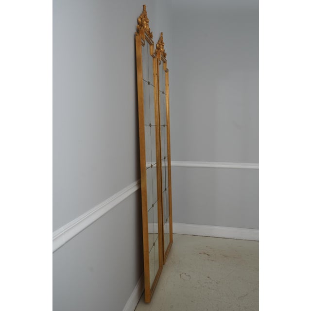Age: Approx: 30 Years Old Details: Ornate Crest French Style Nice Factory Distressed Mirror Glass Stunning Gold Finish...