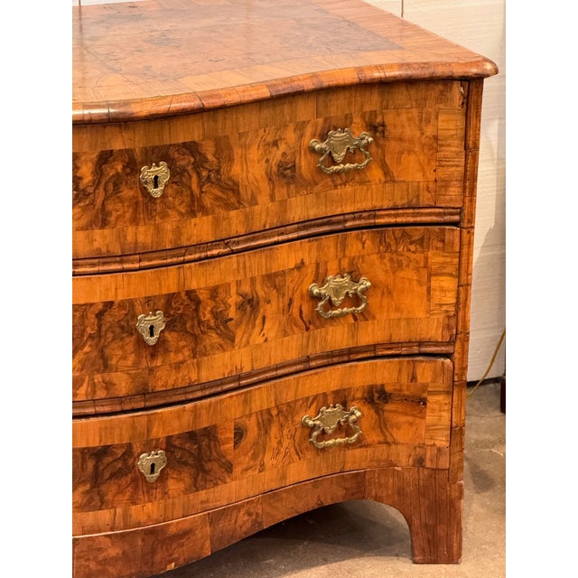 18th Century German Walnut Serpentine Chest For Sale - Image 4 of 13