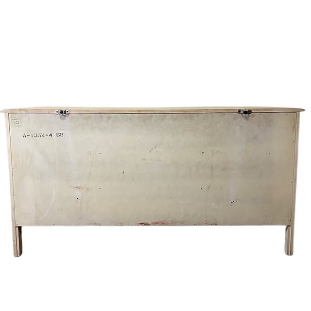 Vintage French Provincial Triple Dresser in Butter Yellow | 9 Drawers For Sale - Image 10 of 10