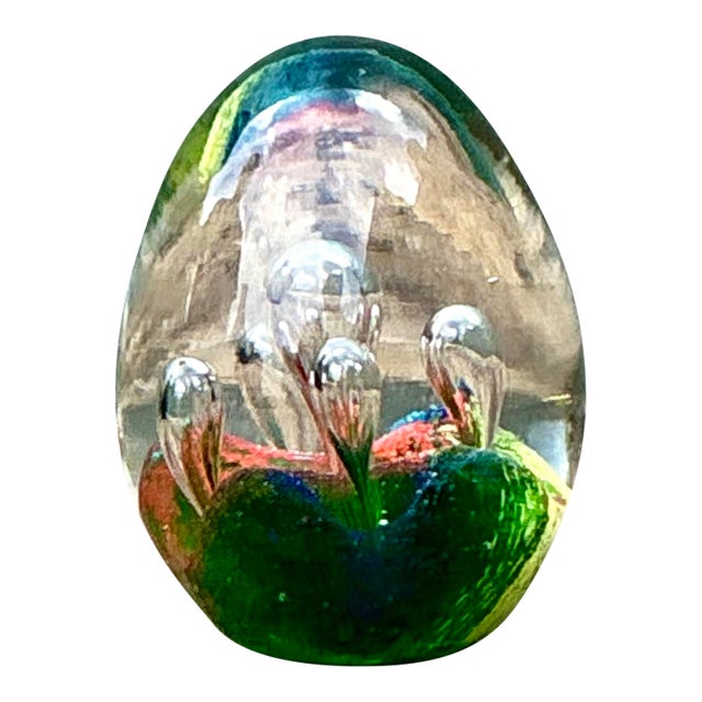 Vintage Italian Glass Egg After Murano For Sale