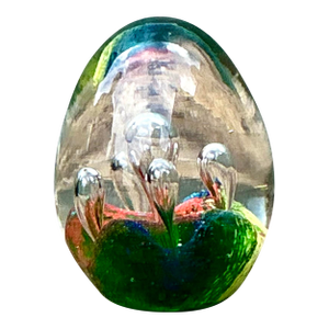 Vintage Italian Glass Egg After Murano