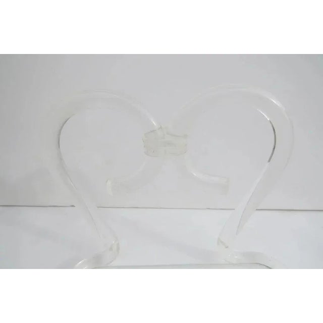 Lucite demilune lucite Reflectone shelf. Measures 9" by 6" by 7 1/2"