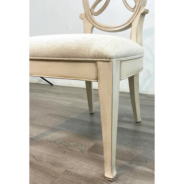 Henredon Transitional Ivory Dining Chairs Set of 8 For Sale In Atlanta - Image 6 of 8