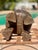 Red Early 20th Century African Carved Ritual Vessel — Zoomorphic Mortar on Human Feet With Red Ochre For Sale - Image 8 of 8