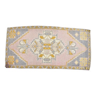 Oushak Vintage Wool Carpet For Sale