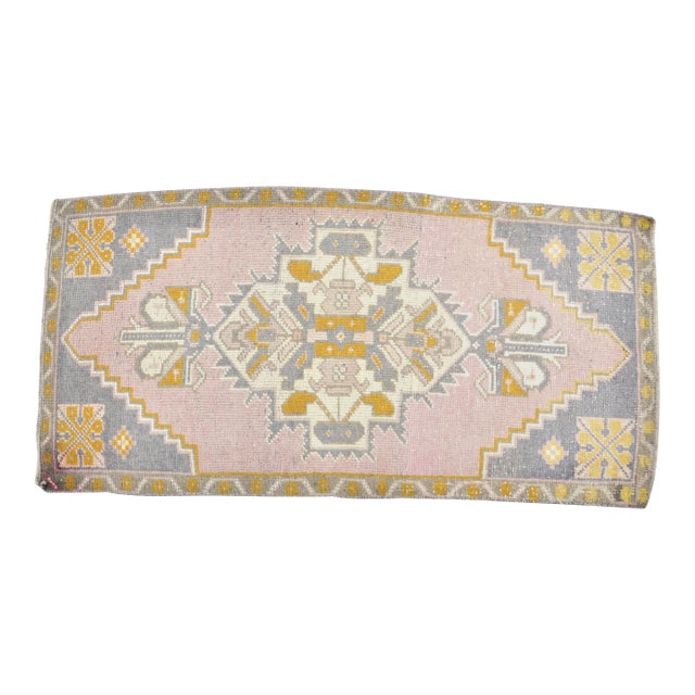 Oushak Vintage Wool Carpet For Sale