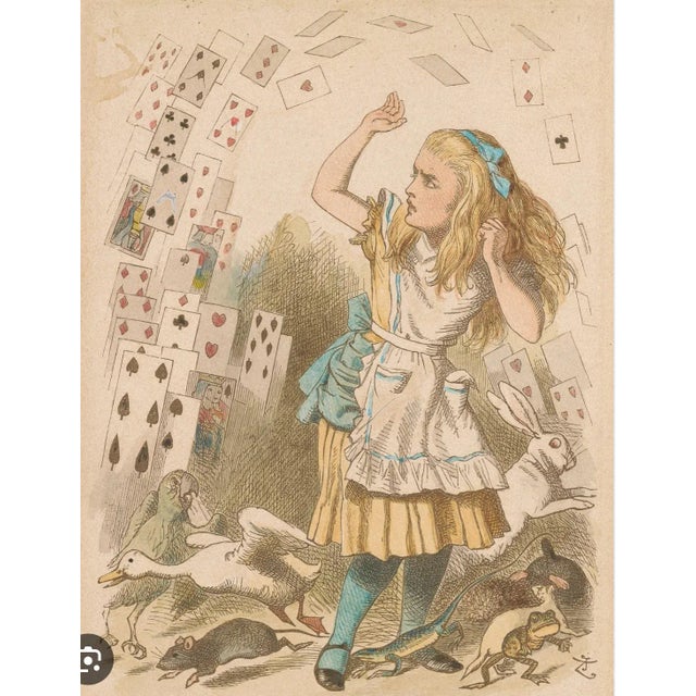 A mesmerizing 19th-century oil portrait of a young girl, believed to represent Alice Liddell, the real-life muse for Lewis...