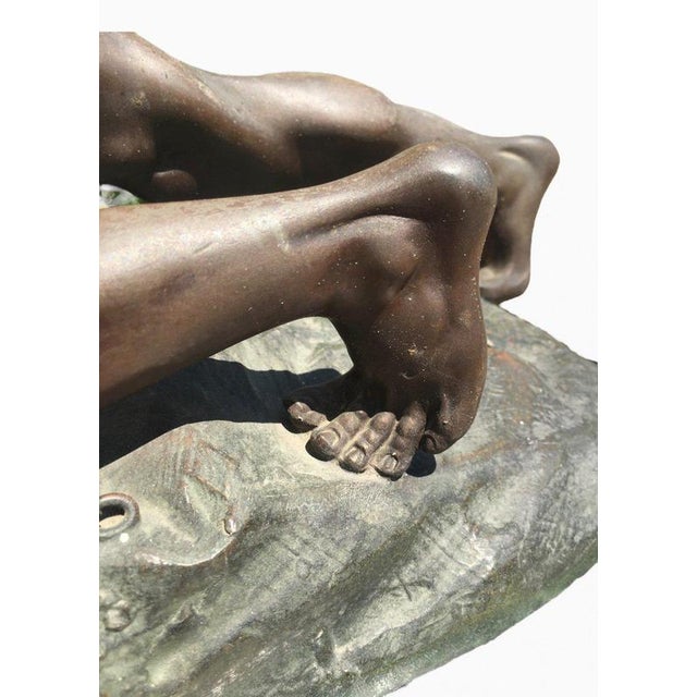 Art Deco Clock in Marble For Sale - Image 6 of 12