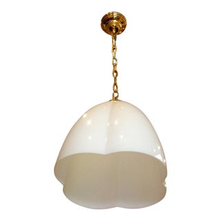 Italian Stilnovo Style Glass Clover Pendant Light For Sale