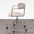 Modern West Elm Modern Upholstered Office Chair With Brass Base and Casters For Sale - Image 3 of 9