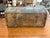19th-Century Antique Brass-Studded Leather Document Box Trunk For Sale - Image 4 of 7