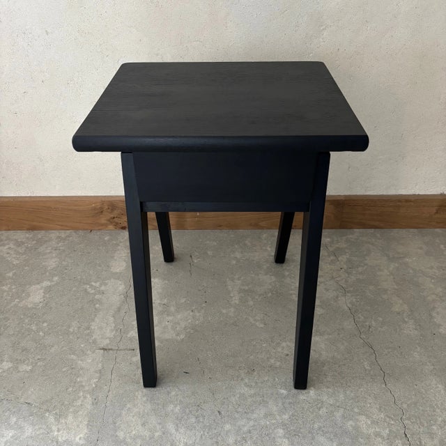 Wood Black Bedside Table in Wood For Sale - Image 7 of 7