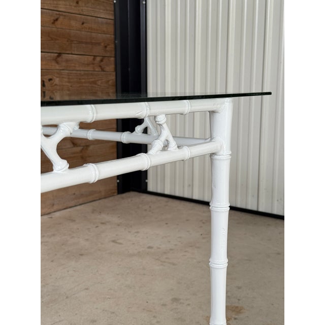 Mid 20th Century Vintage Coastal Regency Faux Bamboo Game or Card Table by Phyllis Morris For Sale - Image 5 of 12