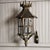 Metal Gothic Revival Bronze Hanging Lantern with Castellated Crown, 1930s For Sale - Image 7 of 12