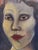 Mid 20th Century Mid 20th Century Pair of Modern Figurative Portrait Paintings, Signed George King, 20in Square For Sale - Image 5 of 8