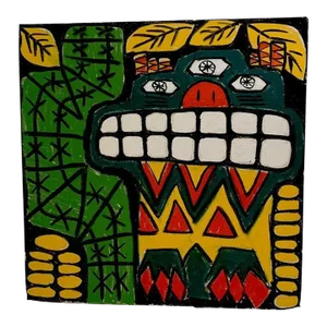 Desert Monster Oil Stick Painting on Canvas by Connor Stephenson 48”