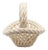 White Trompe l'Oeil Ceramic Italian Basket For Sale