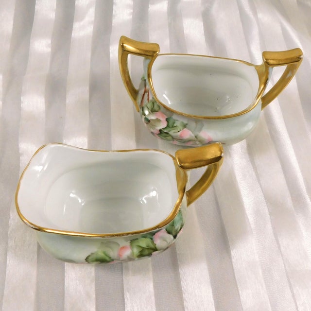 1960s 1960s Classic Bavaria Signed Sugar Bowl and Creamer For Sale - Image 5 of 8
