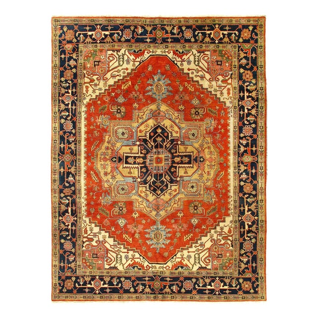 2020s Rust Color Hand Knotted Serapi Design For Sale - Image 4 of 4