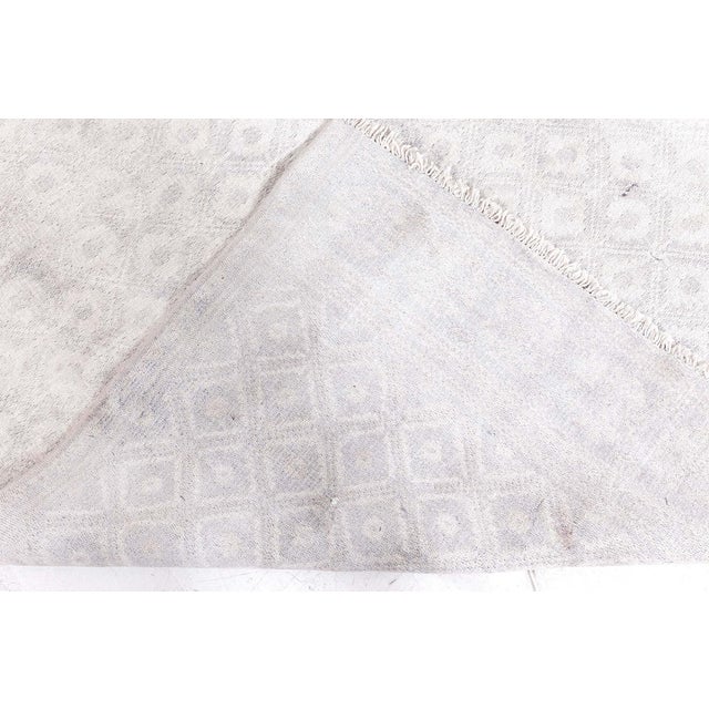 Mid 20th Century Mid-20th Century Indian Light Beige Handmade Cotton Runner For Sale - Image 5 of 10