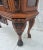 Brown Antique 1920s Oak Display China Cabinet Display Hutch With Claw Feet & Ornate Carving For Sale - Image 8 of 13