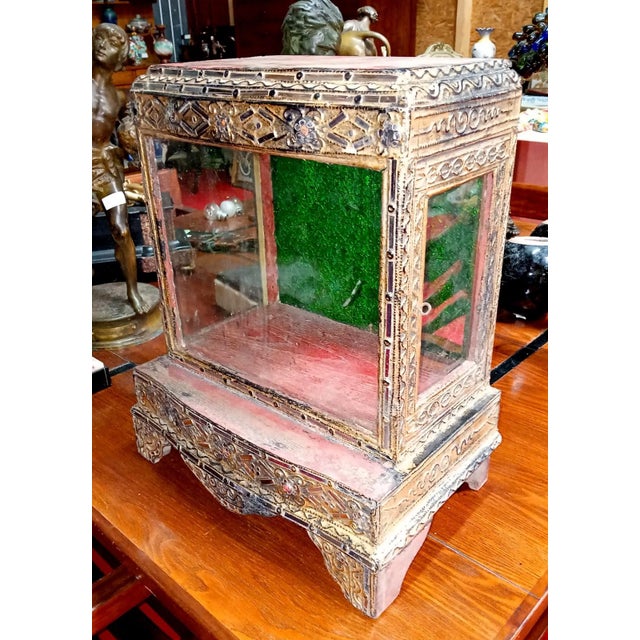 Antique Asian Burmese Temple in Wood and Gilded Metal, 1800s For Sale - Image 6 of 7