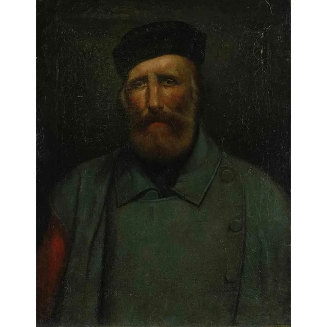 Unknown, Portrait of Giuseppe Garibaldi, Oil Painting, 19th Century For Sale - Image 3 of 3