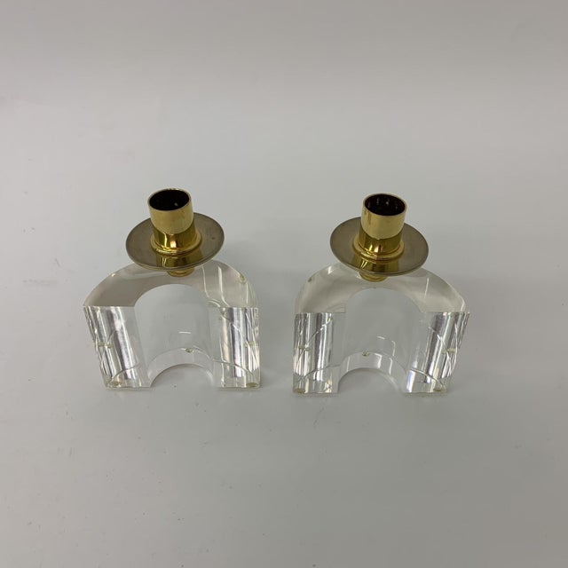 Acrylic Glass Candleholders, 1970s, Set of 2 For Sale - Image 18 of 18