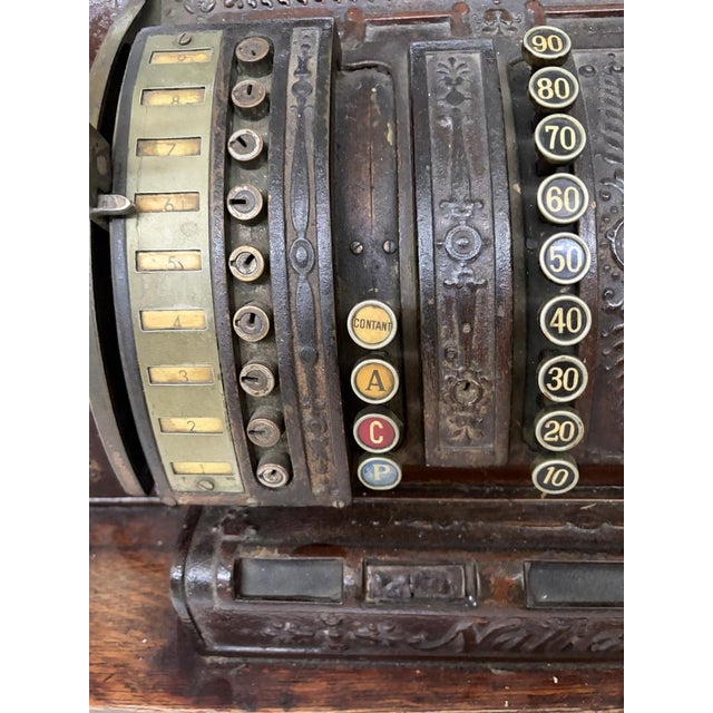 Antique Art Nouveau Mechanical Cash Register from National Cash Register Company, 1929 For Sale - Image 11 of 17