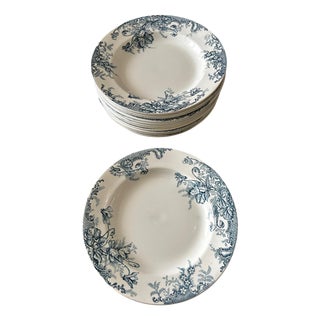 Terre De Fer Soup Plates from Louis Graves, 1890s, Set of 13 For Sale