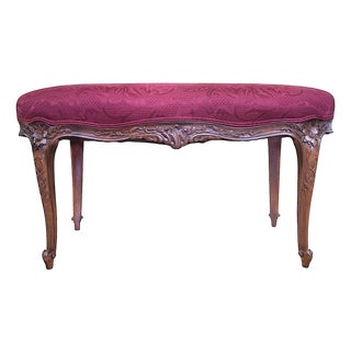 Antique Louis XV-style Upholstered Piano Bench For Sale