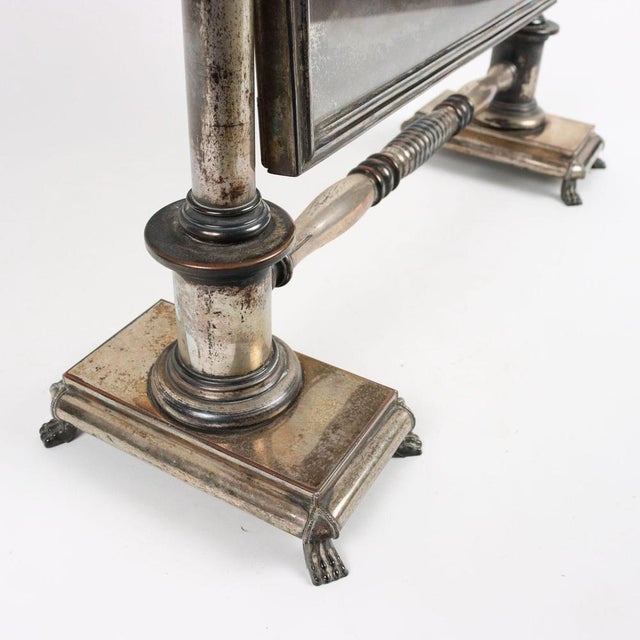 19th Century Table Mirror in Silver Metal, UK For Sale - Image 5 of 10
