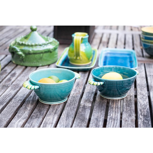 Contemporary Contemporary Handcrafted Bowls With Scalloped Handles - a Pair For Sale - Image 3 of 4