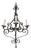 Vintage French Iron 3-Light Chandelier For Sale