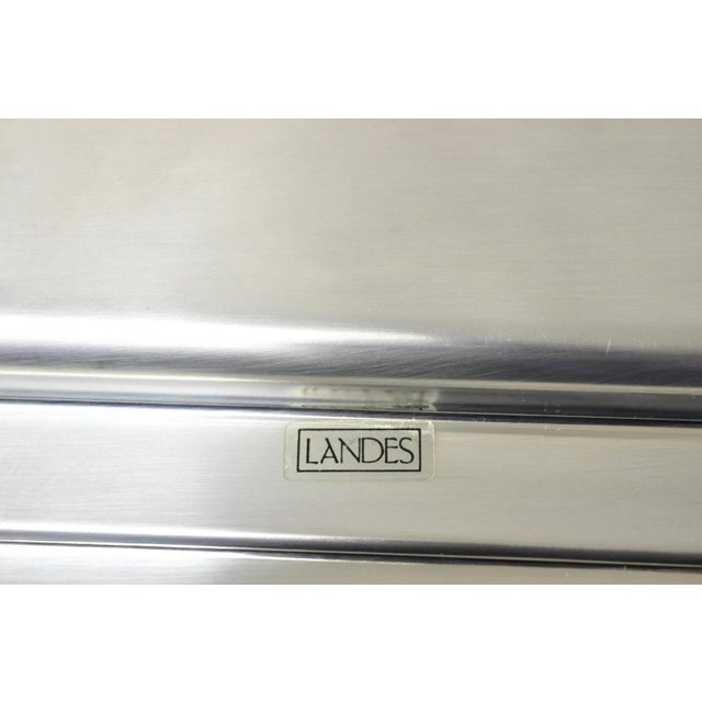Late 20th Century Modern Landes Silver Plated 13.5" Square Bar Serving Platter Tray For Sale - Image 11 of 12