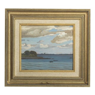 Jules Louis Moreteau, River View, Oil Painting For Sale