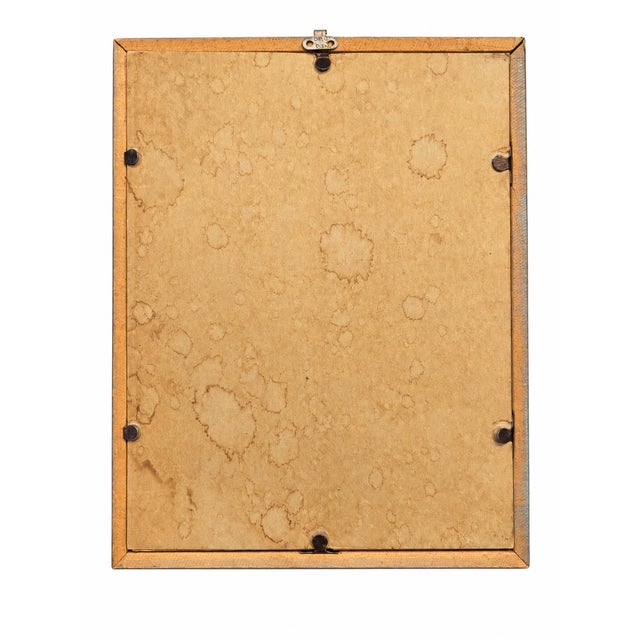 Art Deco Antique 1920s Hand-Painted Black and Gold Wood Picture Frame For Sale - Image 3 of 6