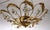 Italian Banci Chandelier in Gilded Metal with Crystal Flower from Banci Firenze, 1950s For Sale - Image 11 of 11