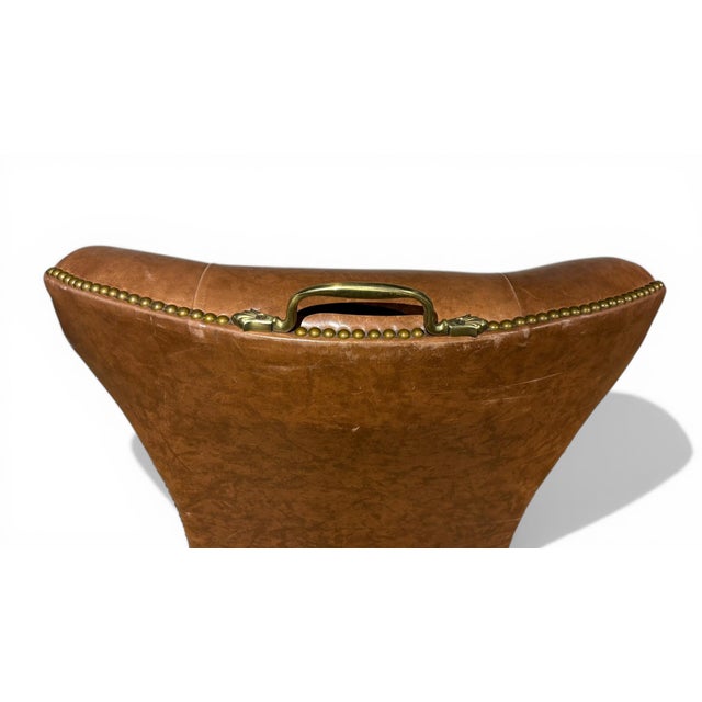 Ralph Lauren Ralph Lauren Tufted Brown Leather Desk Chair For Sale - Image 4 of 8