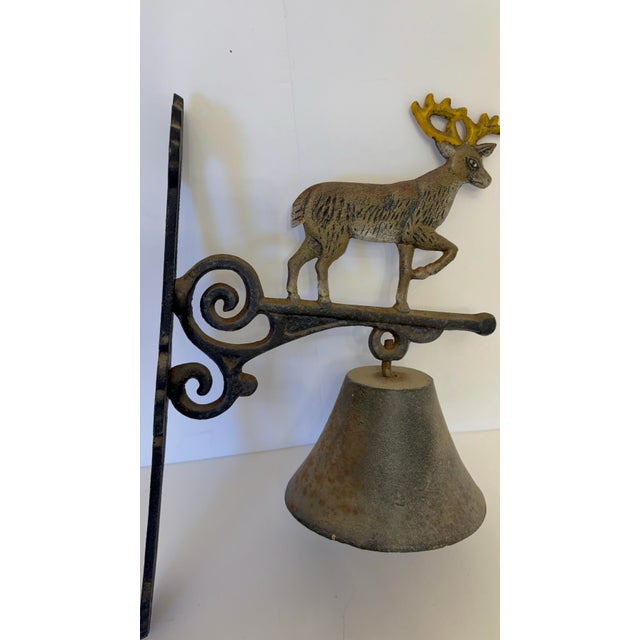 Late 19th Century Stag Cast Iron Bell For Sale - Image 5 of 5